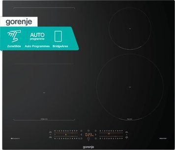 Варильна поверхня Gorenje індукційна, 60см, PowerBoost, SliderTouch, збільшена площа приготування, чорний GI6432BSCWF фото