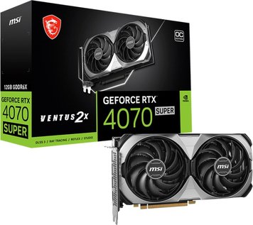 Відеокарта GF RTX 4070 Super 12GB GDDR6X Ventus 2X OC MSI (GeForce RTX 4070 SUPER 12G VENTUS 2X OC) GeForce RTX 4070 SUPER 12G VENTUS 2X OC фото