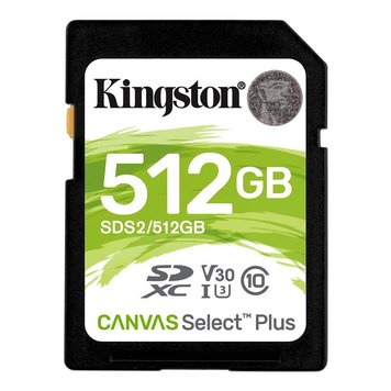 Карта пам`яті SDXC 512GB UHS-I/U3 Class 10 Kingston Canvas Select Plus R100/W85MB/s (SDS2/512GB) SDS2/512GB фото