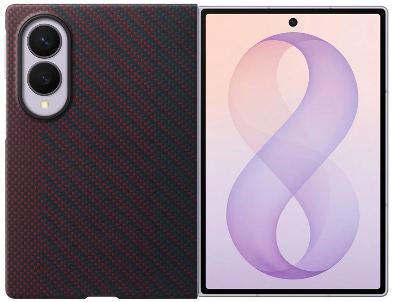 Чохол Samsung Fold 8 Wide Carbon Magnet Case EF-KF971SREGUA Red EF-KF971SREGUA фото