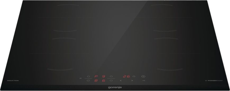 Варильна поверхня Gorenje індукційна, 60см, PowerBoost, TouchControl, чорний GI6401BCE фото