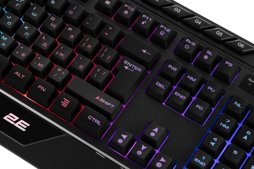 Клавіатура 2E Gaming KG315 RGB USB Black Ukr (2E-KG315UBK) 2E-KG315UBK фото