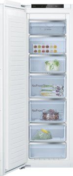 Морозильна камера Bosch вбудована, 177x55x55, 212л, 1дв., E, NF, білий GIN81VEE0 фото