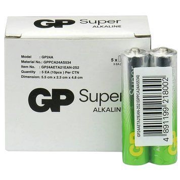 Батарейка GP Super Alkaline AAA/LR03 10шт GPPCA24AS534 фото