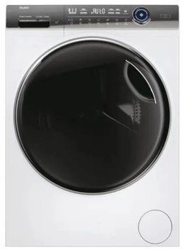 Пральна машина Haier фронтальна, 12кг, 1400, A+++, 60см, дисплей, пара, інвертор, люк чорний, прямий привід, білий HW120G-B14979U1S фото