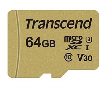 Карта пам`ятi MicroSDXC 64GB UHS-I/U3 Class 10 Transcend 500S + SD-adapter (TS64GUSD500S) TS64GUSD500S фото