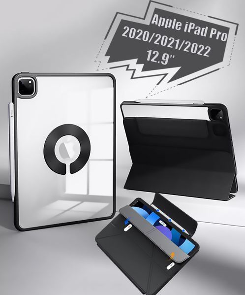 Чохол-книжка BeCover Ultra Slim Origami Flex для Apple iPad Pro 12.9 (2020/2021/2022) Black (712979) 712979 фото