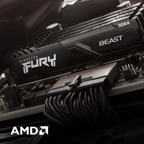 Модуль пам`ятi DDR4 2x16GB/3600 Kingston Fury Beast Black (KF436C18BBK2/32) KF436C18BBK2/32 фото