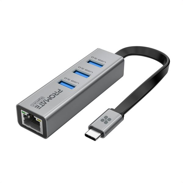 Концентратор USB Promate GigaHub USB-C Grey (gigahub-c.grey) gigahub-c.grey фото