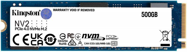 SSD накопичувач Kingston M.2 500GB NV2 2280 PCIe 4.0 NVMe SSD (SNV2S/500G) SNV2S/500G фото