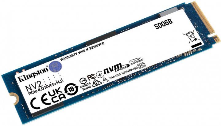 SSD накопичувач Kingston M.2 500GB NV2 2280 PCIe 4.0 NVMe SSD (SNV2S/500G) SNV2S/500G фото