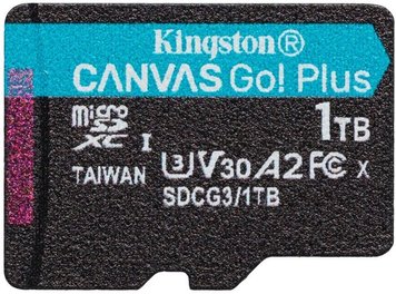 Карта пам`яті MicroSDXC 1TB UHS-I/U3 Class 10 Kingston Canvas Go! Plus R170/W90MB/s (SDCG3/1TBSP) SDCG3/1TBSP фото