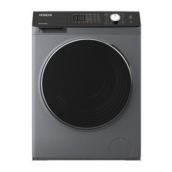 Прально-сушильна машина Hitachi фронтальна, 8(5)кг, 1400, A, 60см, дисплей, пара, інвертор, cріблястий BD-D802HVOS фото