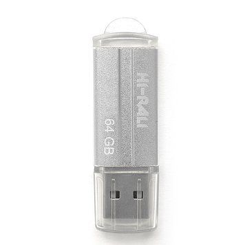 Флеш-накопичувач USB 64GB Hi-Rali Corsair Series Silver (HI-64GBCORSL) HI-64GBCORSL фото