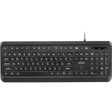 Клавіатура 2E KS120 White Backlight EN/UK Black (2E-KS120UB_UA) 2E-KS120UB_UA фото