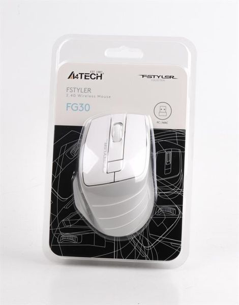 Миша бездротова A4Tech FG30 Grey/White FG30 (White) фото
