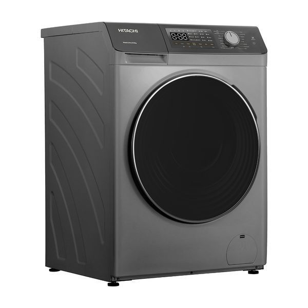 Прально-сушильна машина Hitachi фронтальна, 8(5)кг, 1400, A, 60см, дисплей, пара, інвертор, cріблястий BD-D802HVOS фото