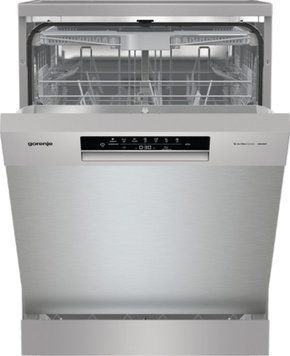 Посудомийна машина Gorenje, 16компл., A+++, 60см, дисплей, 3 кошика, AquaStop, сірий GS643D90X фото