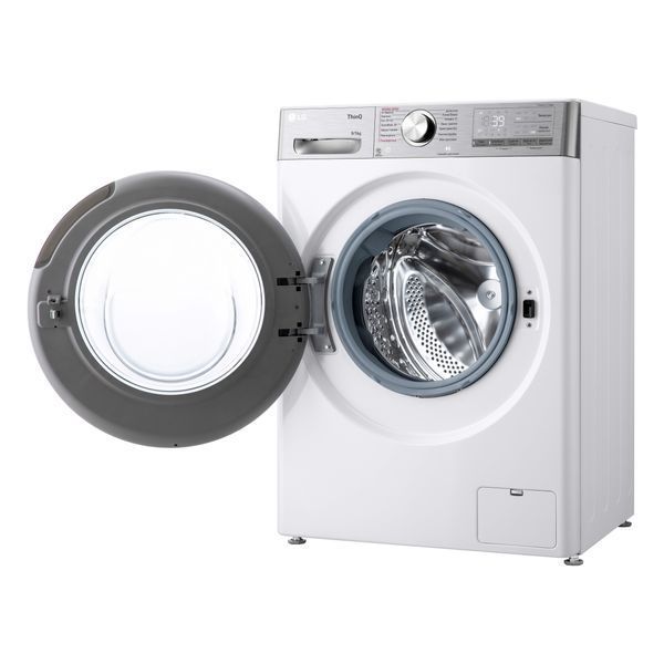 Прально-сушильна машина LG фронтальна, 9(5)кг, 1200, А, 48см, дисплей, пара, інвертор, EcoHybrid, білий F2R9FC2E фото