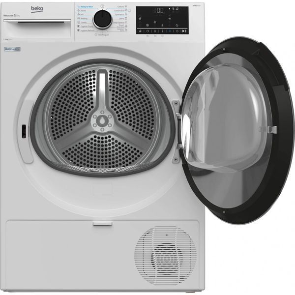 Сушильна машина Beko тепловий насос, 9кг, A++, 60см, дисплей, підсвітка барабану, білий B5T69233 фото