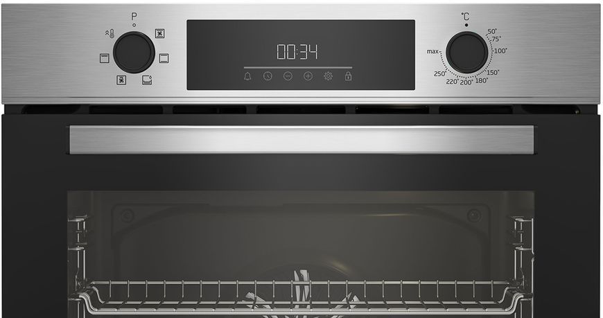 Духова шафа Beko електрична, 72л, A, конвекція, нержавіюча сталь BBIE123002XD фото